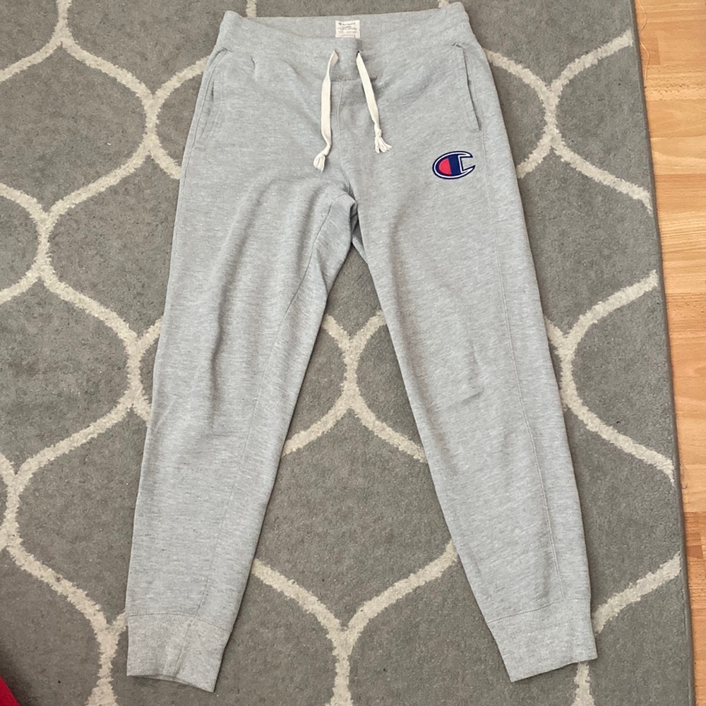 Men’s Champion Drawstring Sweat Pants Light Gray